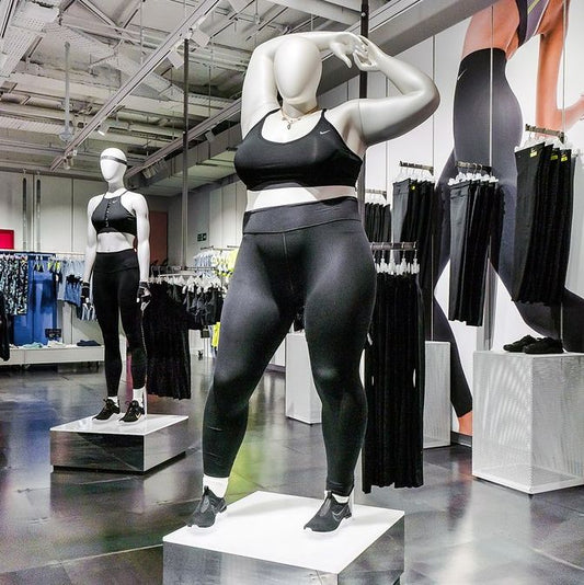 Nike plus size mannequin in store